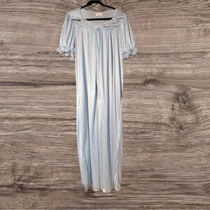 VTG 60s Texsheen Ethereal Blue Nylon Nightgown